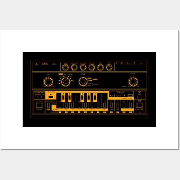 Bassline Yellow Lines Wall Art by Atomic Malibu